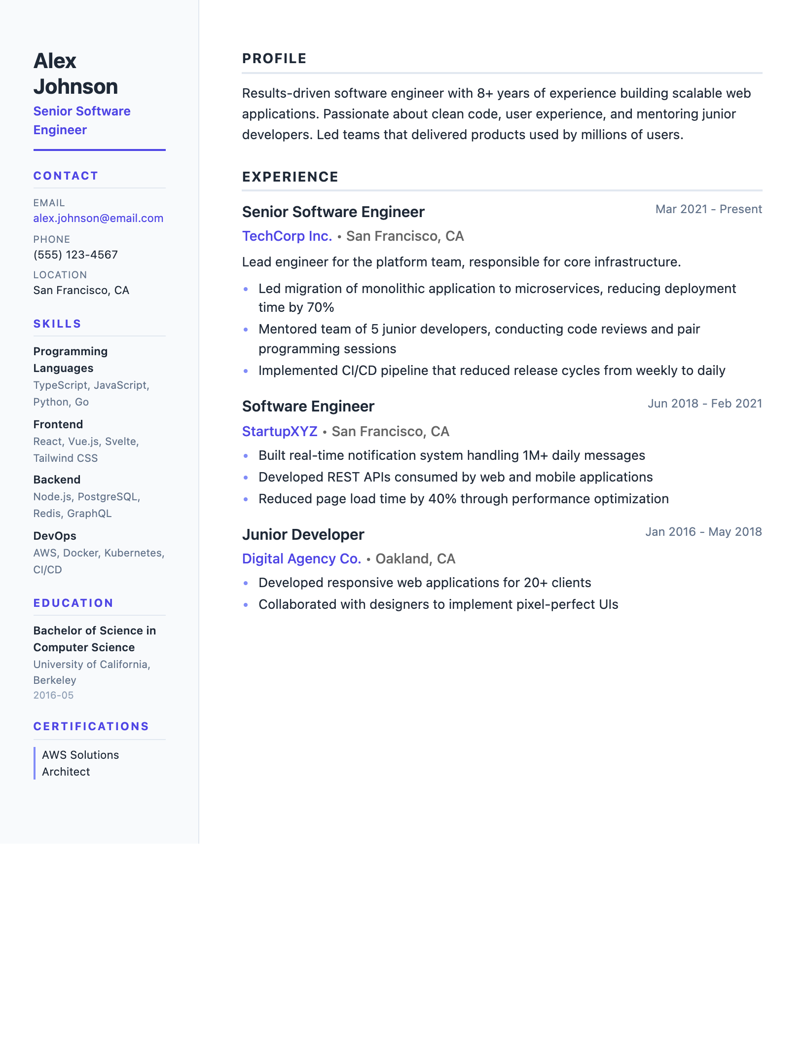 Sidebar Pro template